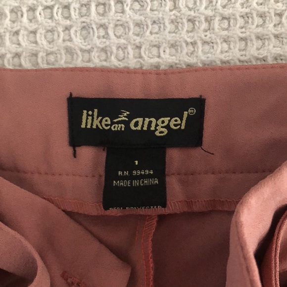 Pink Slack Cropped Pants - Picture 2 of 3